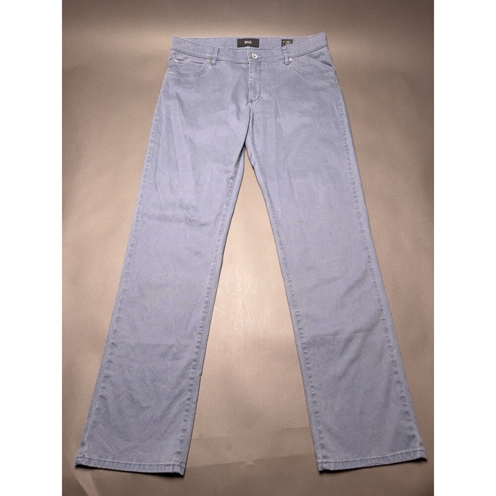 BRAX Cadiz Jeans 38x34 Men Blue Gray Straight Fit Stretch Cotton Casual Denim